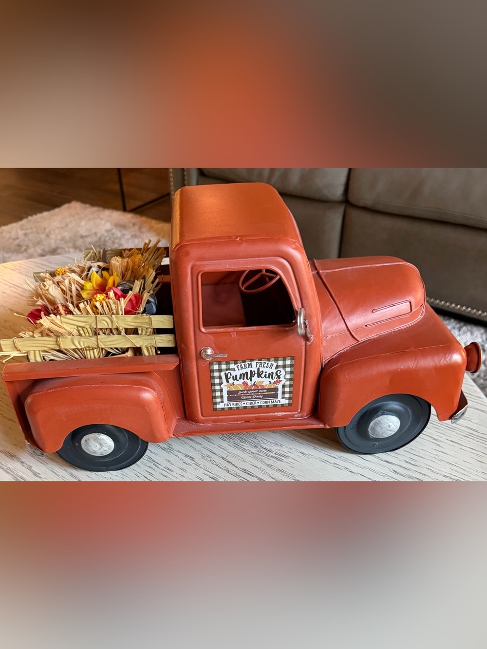 LED Light Up Metal Vintage Truck Decor